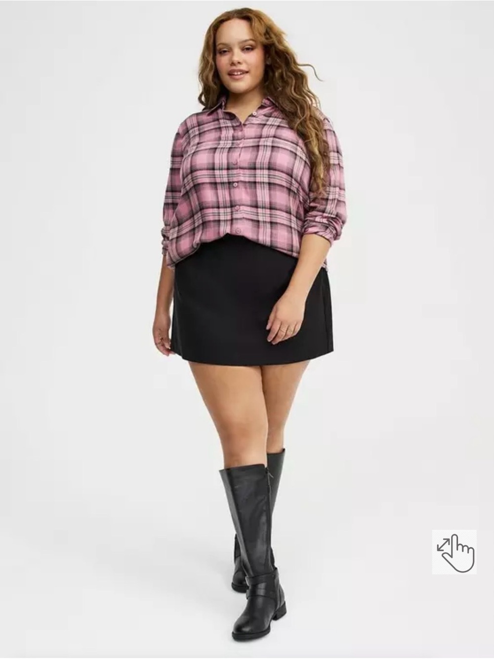 Torrid Lizzie Button Up Plaid Top